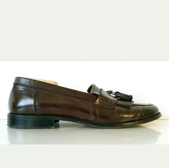 Cole Haan Mens Brown Leather Tassel Loafers 11M - Picture 3 of 7